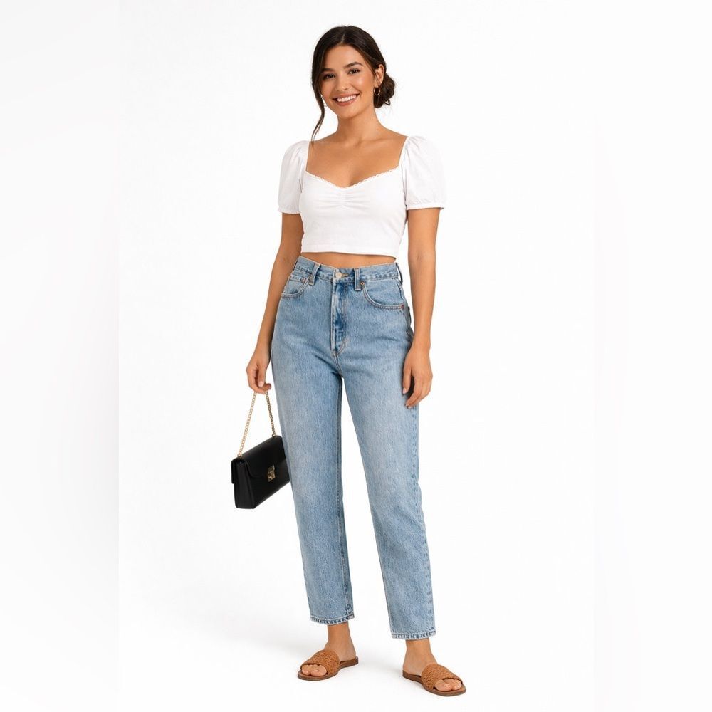 NWT RE/DONE x Levi’s High Rise Straight Leg Jeans Vintage Wash Sz 32